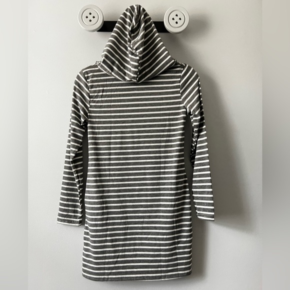 NWT Lawa Women’s Striped Long Sleeve Hooded Super Mini Dress with Pockets - Picture 9 of 13